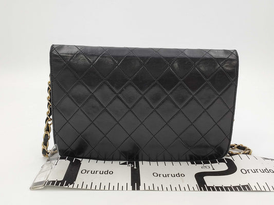 CHANEL Lambskin Chanel Matelasse Full Flap Chain Shoulder Bag, 0 Series Clutch Bag
