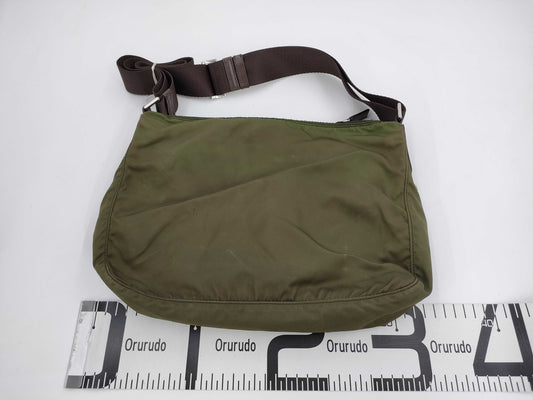 PRADA Prada Nylon Shoulder Bag Khaki Shoulder Bag
