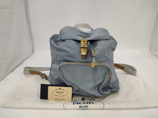 PRADA Nylon Backpack, Light Blue