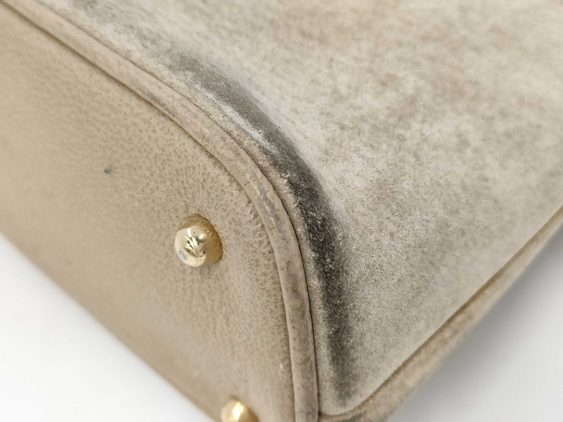 GUCCI Bamboo Suede Shoulder Bag