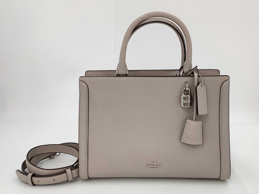 COACH Leather 2-Way Shoulder Bag/Handbag in Beige