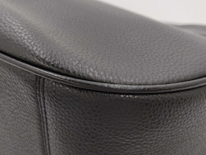 COACH Leather 2-Way One-Shoulder Black Handbag