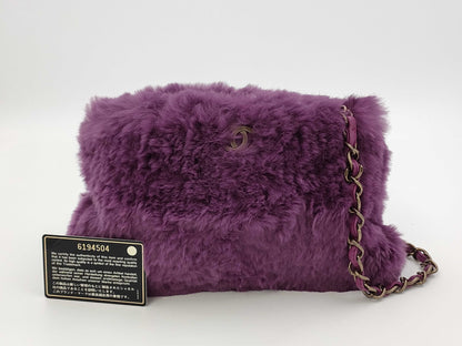CHANEL Coco Mark Fur Chain Shoulder Bag, No. 6, Shoulder Bag