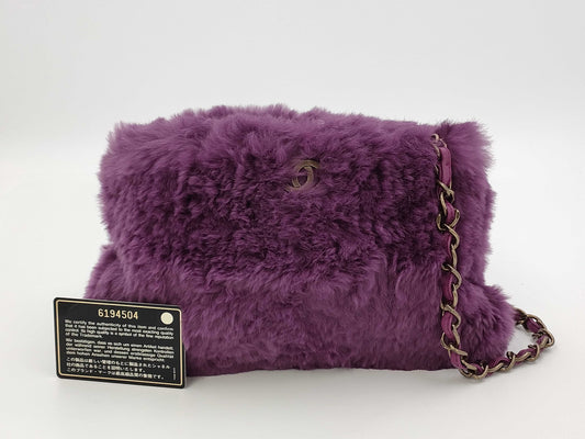 CHANEL Coco Mark Fur Chain Shoulder Bag, No. 6, Shoulder Bag