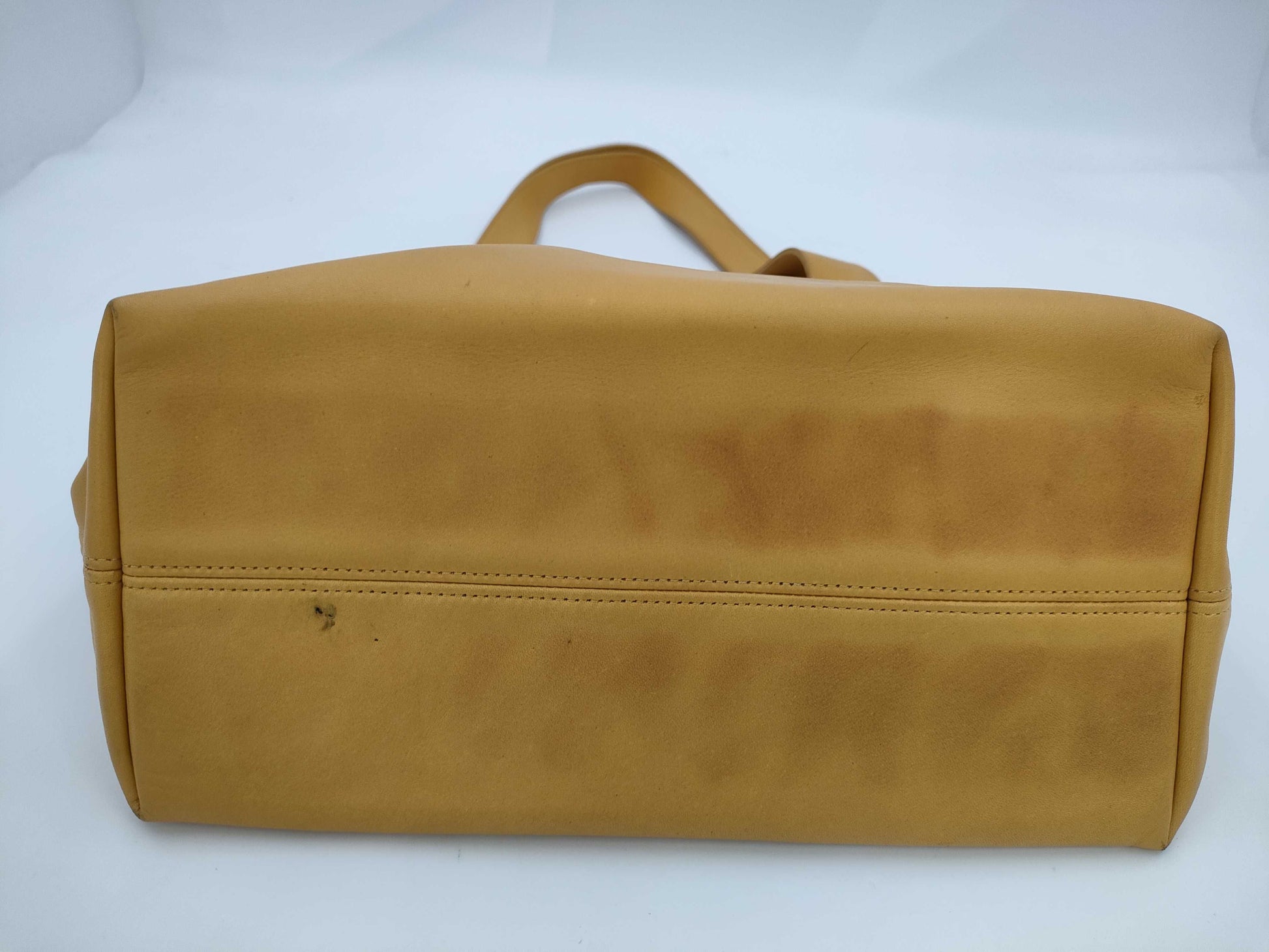 COACH Old Coach Leather Tote Bag Yellow