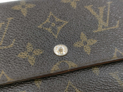LOUIS VUITTON Monogram Long Wallet with Pull
