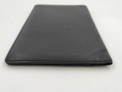 LOUIS VUITTON Taiga Long Wallet Black Billfold