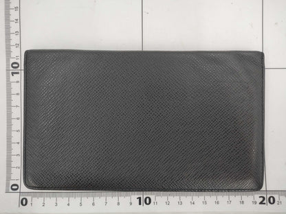 LOUIS VUITTON Taiga Long Wallet Black Billfold