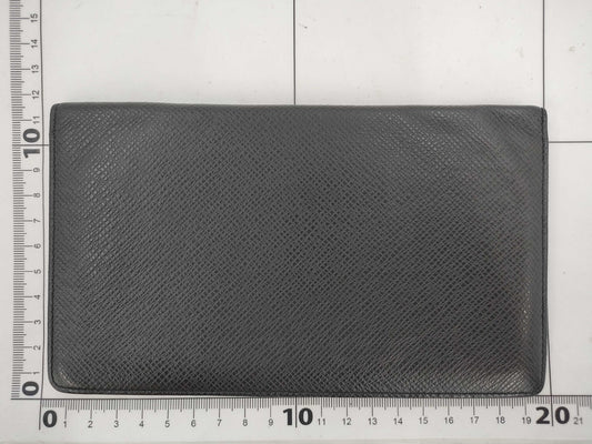 LOUIS VUITTON Taiga Long Wallet Black Billfold
