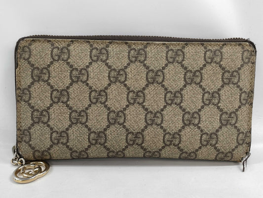 GUCCI GG Supreme 212110 Zippy Wallet
