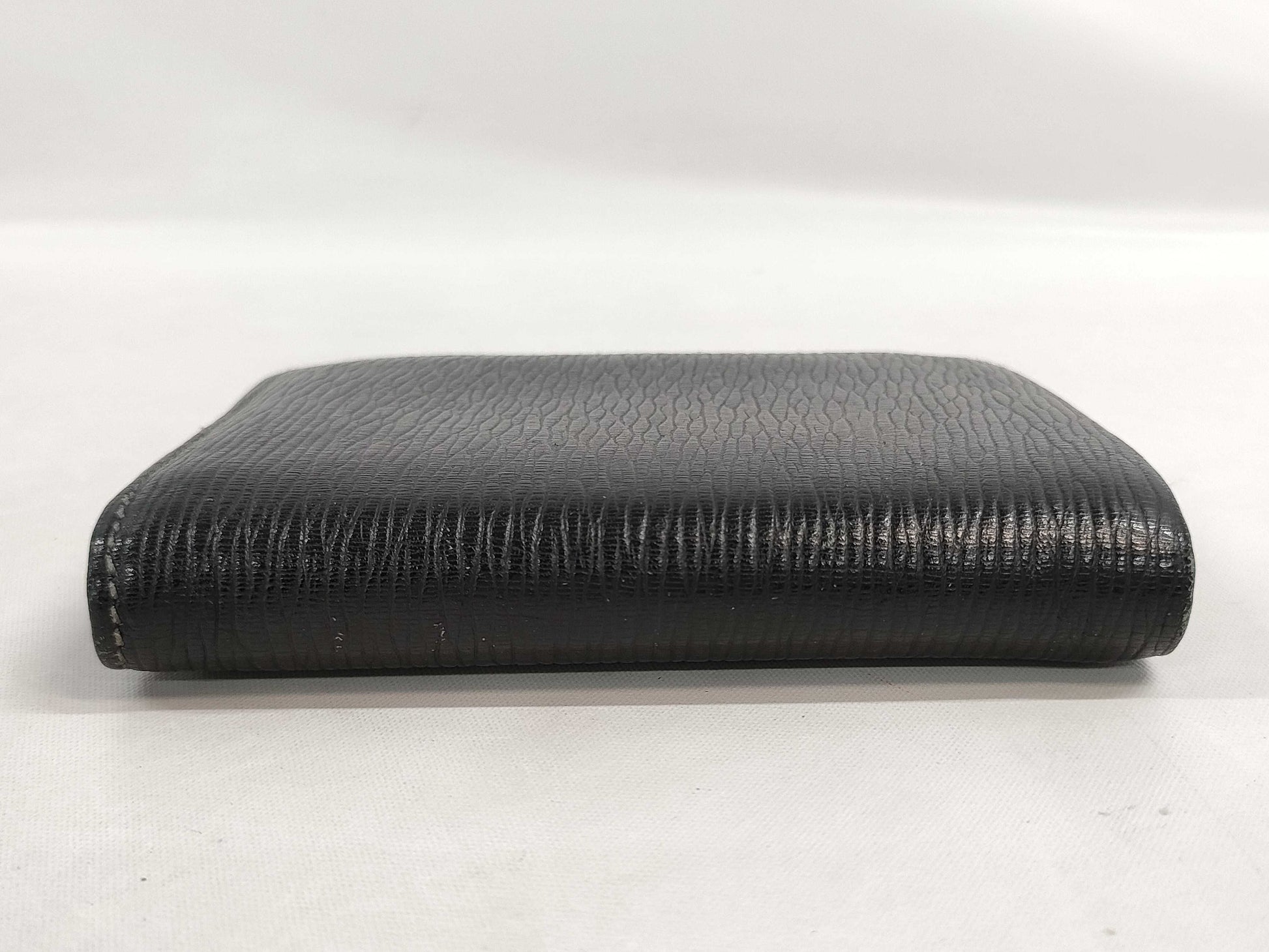 Salvatore Ferragamo Leather Folding Wallet Black Billfold
