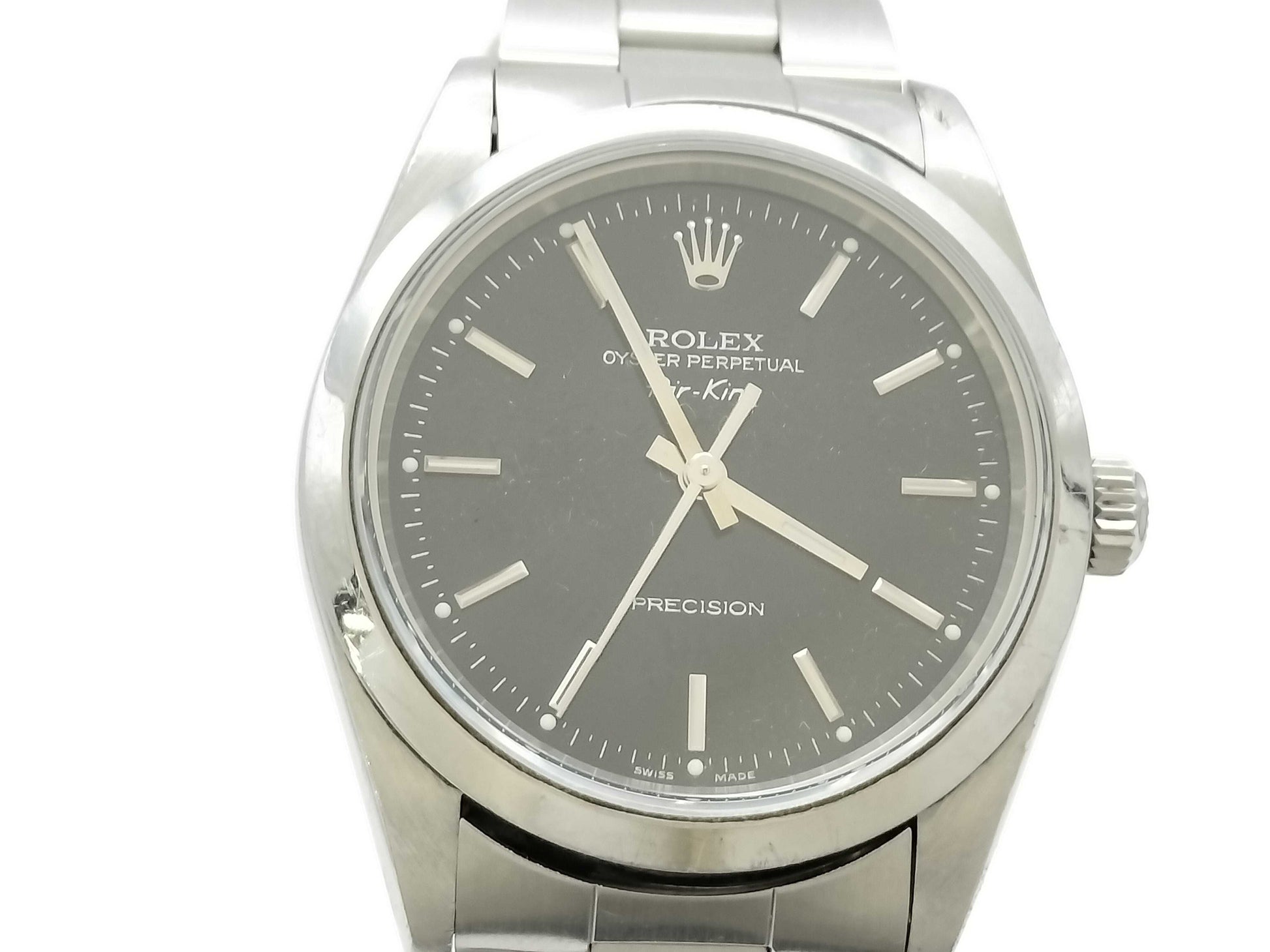ROLEX Air-King 1400M K847794 Black Dial Boys' Watch