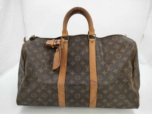 LOUIS VUITTON Monogram Keepall 45 Boston Bag