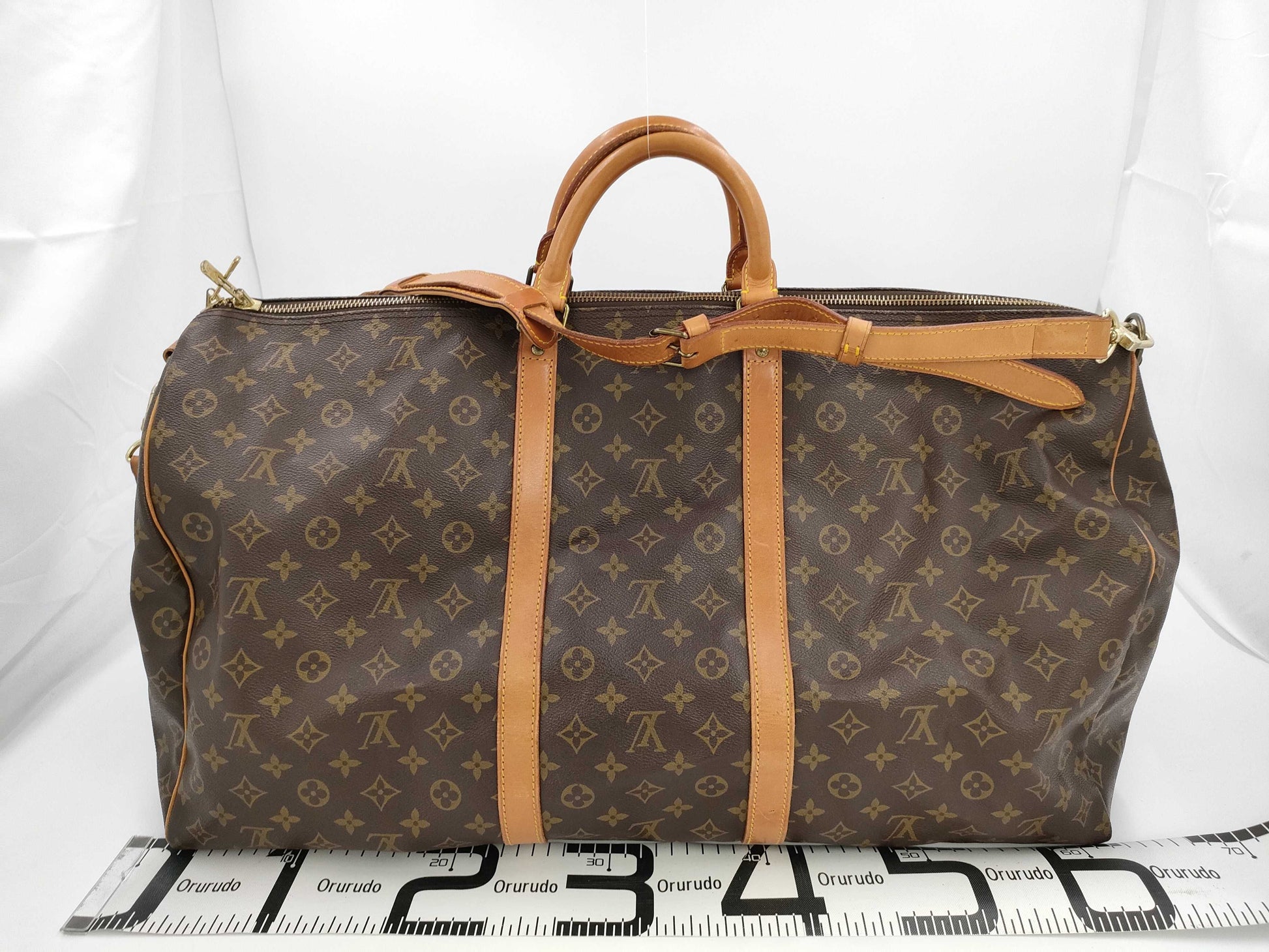 LOUIS VUITTON Monogram Keepall Bandouliere 60 Boston Bag