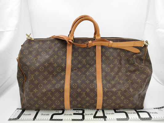 LOUIS VUITTON Monogram Keepall Bandouliere 60 Boston Bag