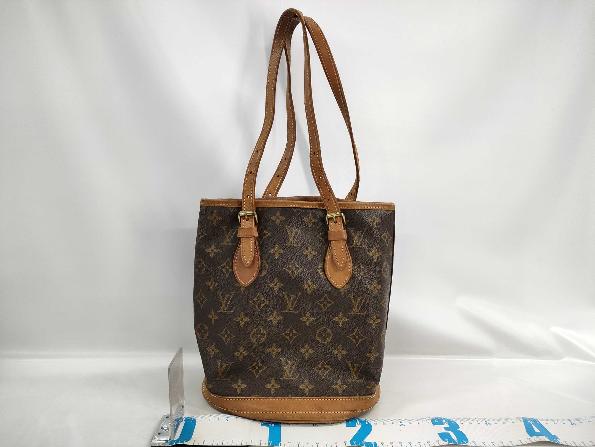 LOUIS VUITTON Monogram Bucket PM Tote Bag