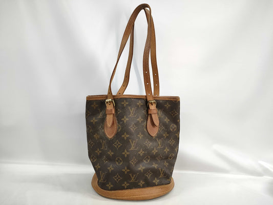 LOUIS VUITTON Monogram Bucket PM Tote Bag