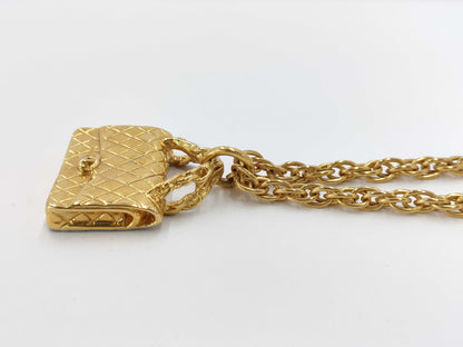 CHANEL Matelasse Bag Motif Necklace