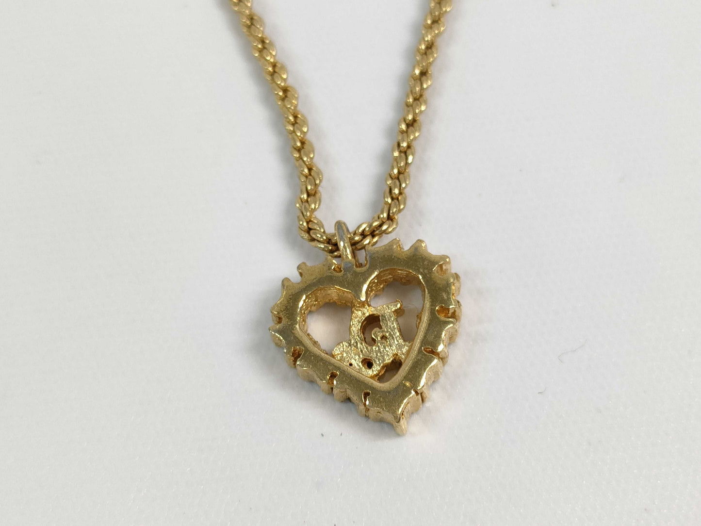 Dior Heart Rhinestone Necklace