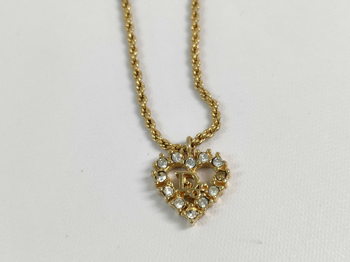 Dior Heart Rhinestone Necklace
