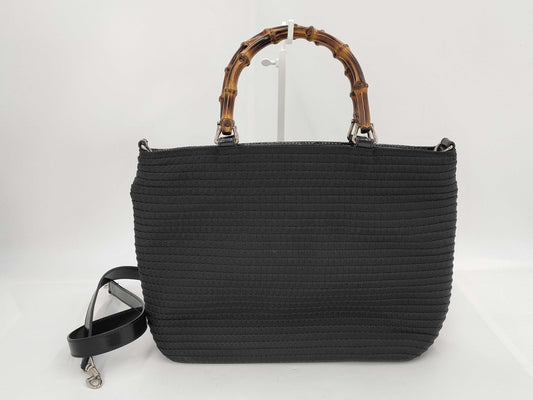 GUCCI Bamboo Handbag Black Handbag