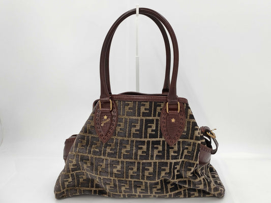 FENDI Zucca Pile Tote Handbag