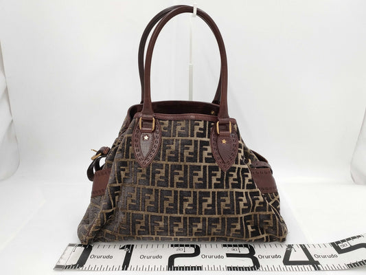 FENDI Zucca Pile Tote Handbag