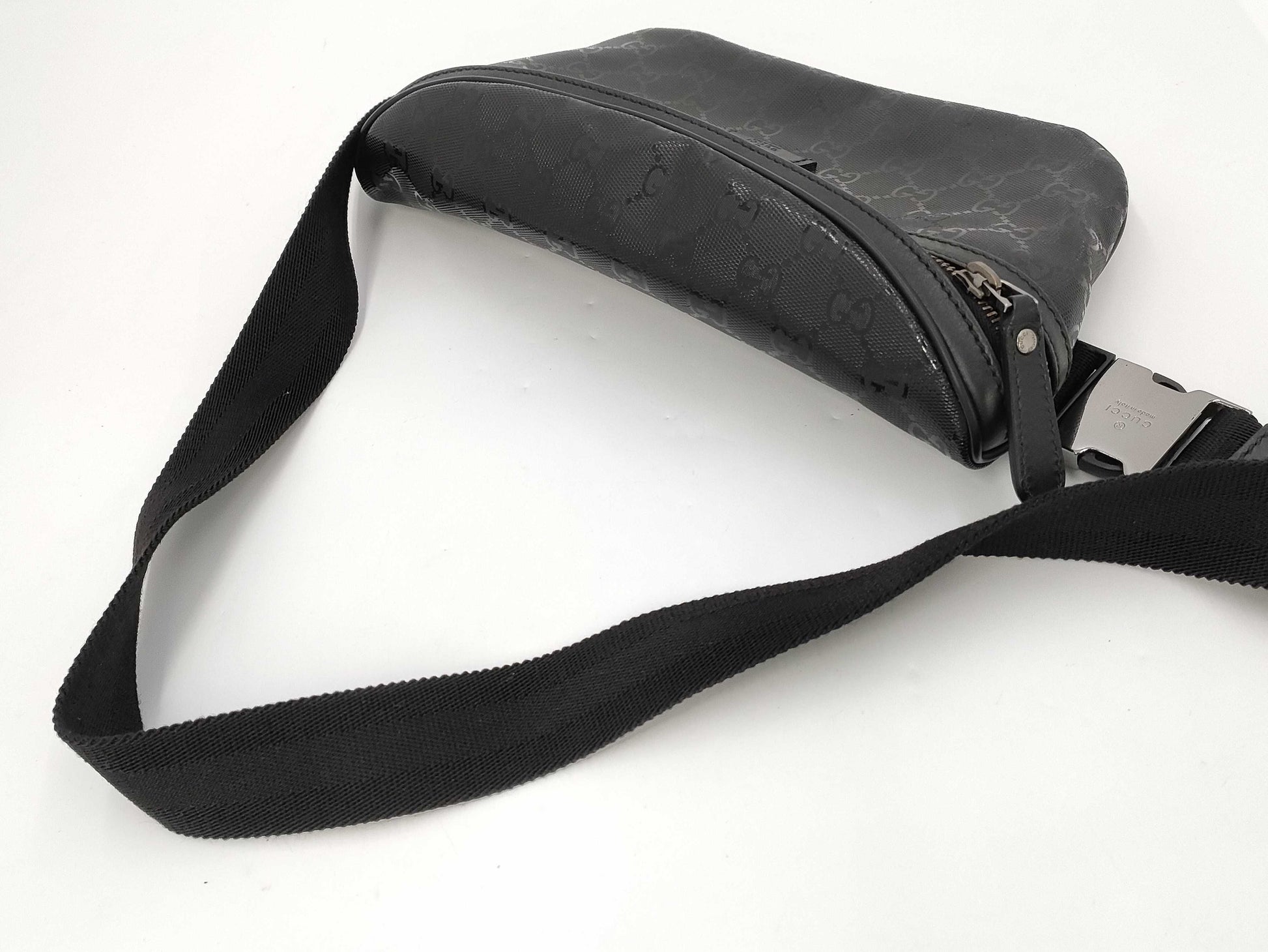 GUCCI GG Crystal Body Bag Black 233269 Waist Bag