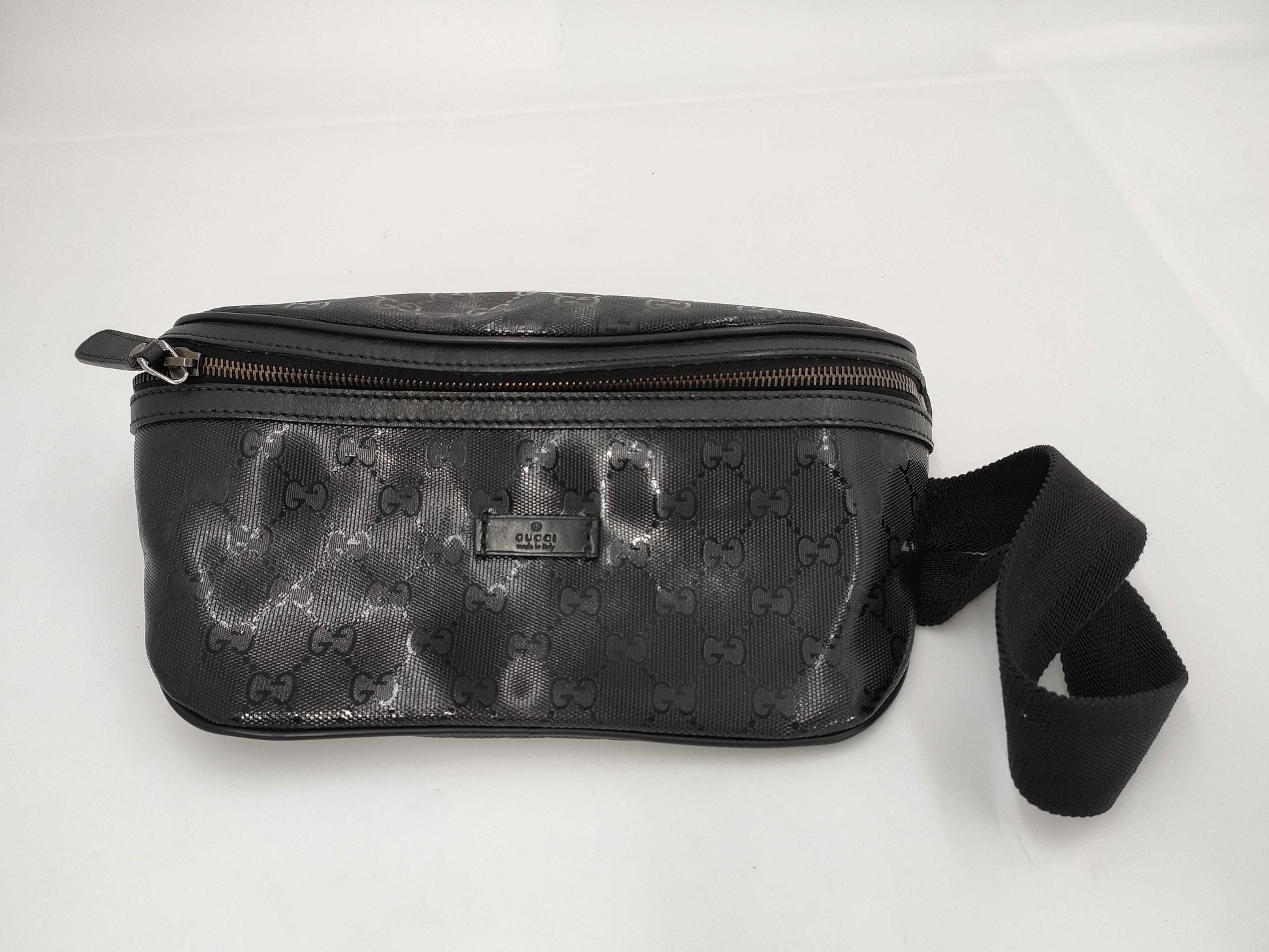 GUCCI GG Crystal Body Bag Black 233269 Waist Bag