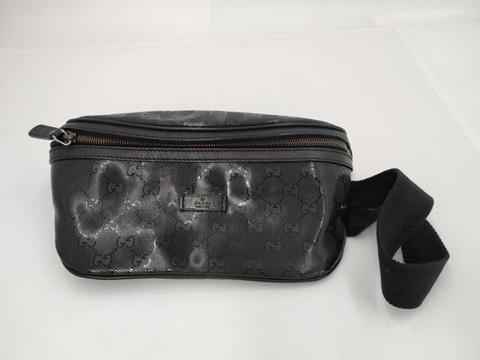GUCCI GG Crystal Body Bag Black 233269 Waist Bag