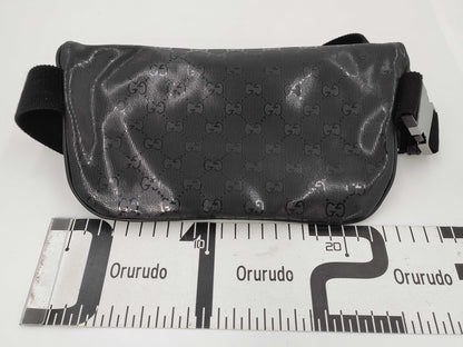 GUCCI GG Crystal Body Bag Black 233269 Waist Bag