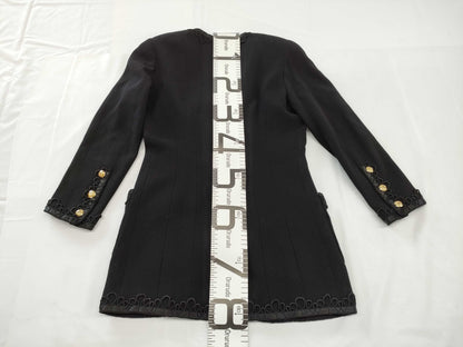 CHANEL Coco Mark Lace Trim Jacket
