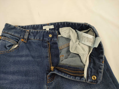 Chloe Logo Embroidered Flare Denim Pants, Kids' Size 14