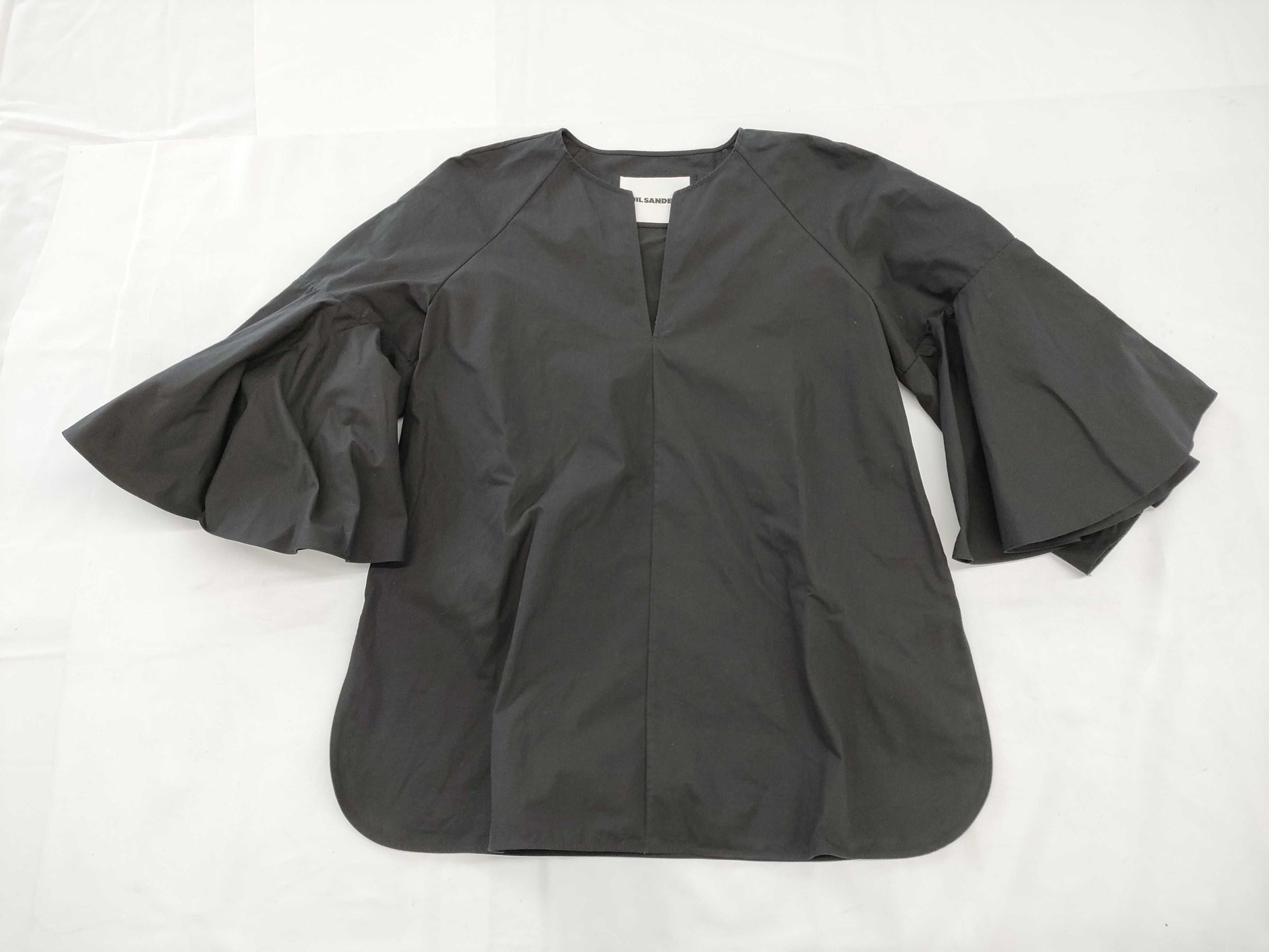 JILSANDER V-neck full circle sleeve blouse, size 30, top