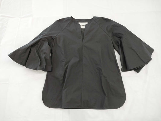 JILSANDER V-neck full circle sleeve blouse, size 30, top