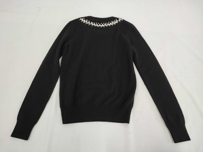 GIVENCHY Pearl Beaded Neck Knit XS Top