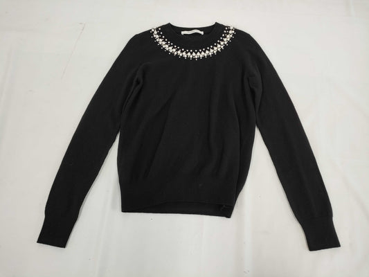GIVENCHY Pearl Beaded Neck Knit XS Top