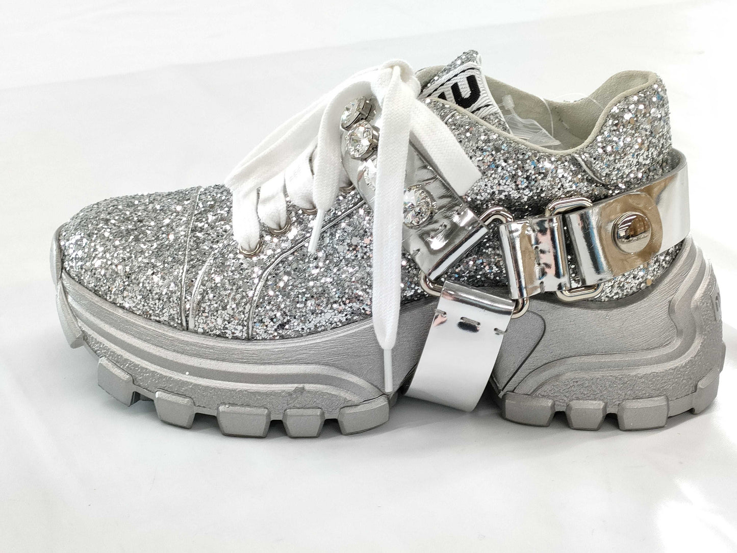 Miu Miu Miu Miu Miu Miu Beaded Glitter Sneakers Size 36
