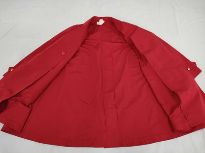 CHANEL Coco Button Silk Trench Coat, Size 38