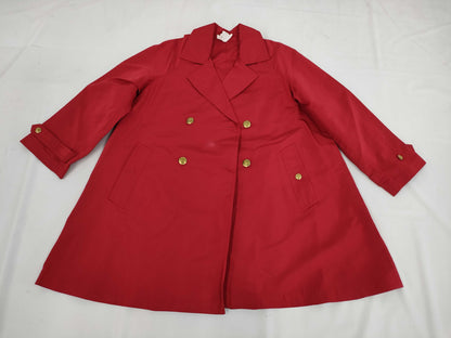CHANEL Coco Button Silk Trench Coat, Size 38