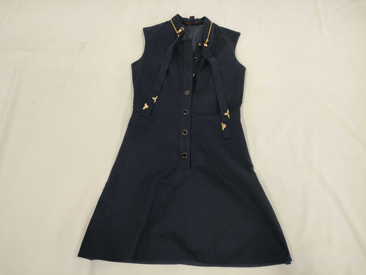 LOUIS VUITTON LOUIS VUITTON Louis Vuitton LV logo button sleeveless dress size 34 dress