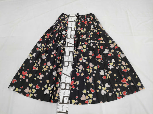 Miu Miu Miu Miu Heart Print Pleated Skirt Size 42