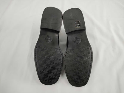 VERSACE Medusa Velcro Strap Leather Business Boots Size 6 1/2 Other Shoes