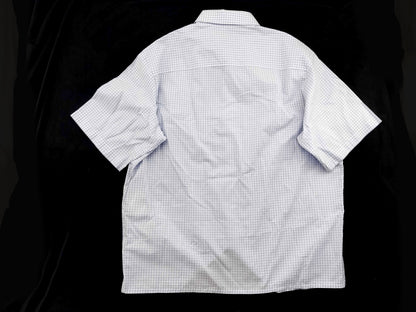 GUCCI Gucci logo bear patch gingham check short sleeve shirt