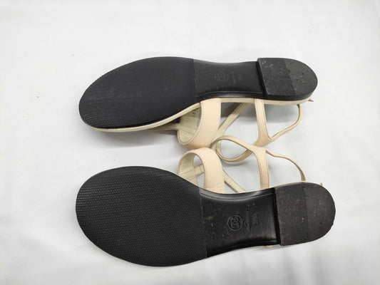 CHANEL Coco Mark Thong Sandals Size 38