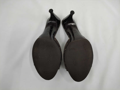 LOUIS VUITTON LOUIS VUITTON Monogram Idylle Ribbon Open Toe Sandals Size 37 1/2