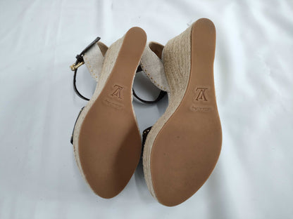 LOUIS VUITTON LOUIS VUITTON Louis Vuitton Coastline Wedge Sandals Size 36 1/2