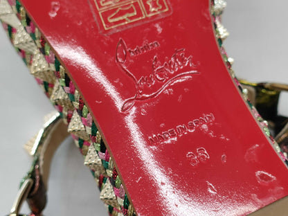  Christian Louboutin Christian Louboutin Studded Wedge Sandals Size 36