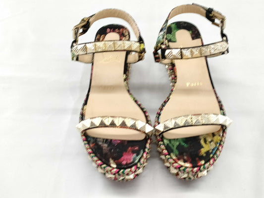  Christian Louboutin Christian Louboutin Studded Wedge Sandals Size 36