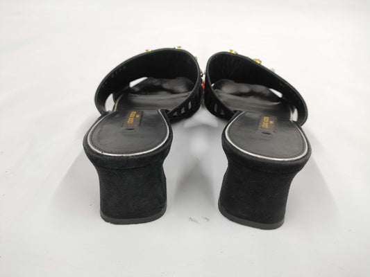 LOUIS VUITTON LOUIS VUITTON Louis Vuitton Monogram Flower Beaded Mule Size 35 1/2 Sandals